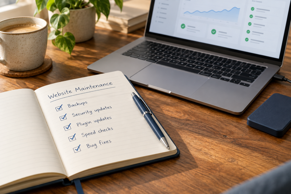 Website Maintenance Checklist and Dashboard Website Maintenance Checklist